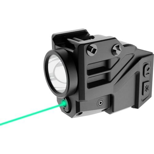 500lm Tactical Strobe Weapon Gun Light Green Laser Pointer Sight Combo Glock 17 19 Taurus Compact Pistol Laser Light Combo