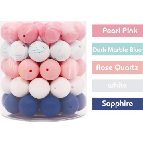 30PCS 9mm Colorful Silicone Round Beads For Baby Infant Chewable Chewing Toys For Mommy Handmaking DIY Silicone Beads