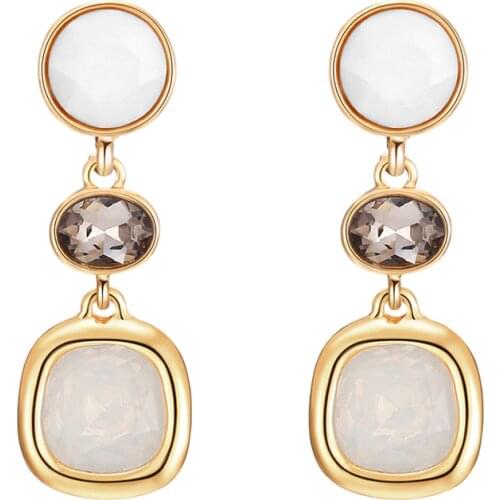 Statement Without Piercing Clip on Earrings 2020 Long Geometric Ear Clips for Women Luxury Wedding Rhinestone Gold Color Earring