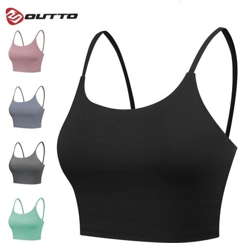 Outto Sports Bras Padded for Women Gym Yoga Fitness Crop Top Running Workout Underwear