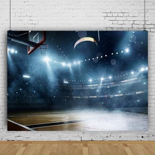 Basketball Game Lighting Arena Vinyl Background Shooting Backdrop Props Sports Portrait Photography Decors Video Photocall