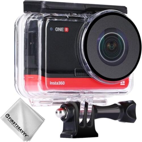 Waterproof Housing Case for Insta360 ONE R 360 Degree Edition Protective Underwater Dive Case Shell with Bracket Accessories