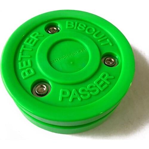 Green Biscuit Professional Sports Ice Hockey Ball Competition Training Exercise Puck Field For Street Roller Off-Ice Practice