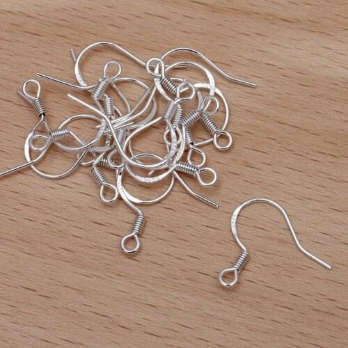 1000pcs 925 mark copper metal silver plated earring hooks earring findings jewelry accessories