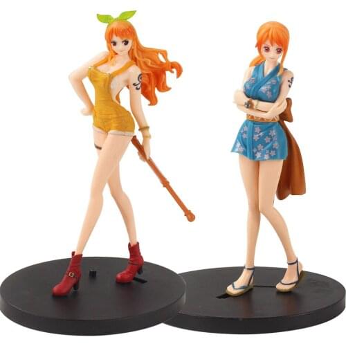16cm OP Anime Nami Orange Windmill Sailing Wearing a Kimono PVC Action FIgure Cartoon Model Toy Kids GIft Brinqueedos Decoration