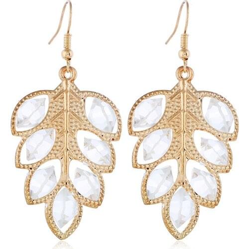 2020 Hot New Bright Gold Color Earring kolczyki Geometric Metal Earrings for Womens Earings Fashion Jewelry Wholesale Cheaper