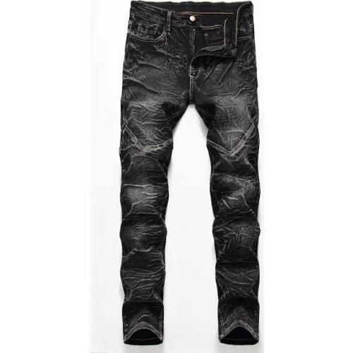 2020 New Young Mens Slim Elastic Jeans Fashion Causal Plus Size 42 Skinny Jeans Men