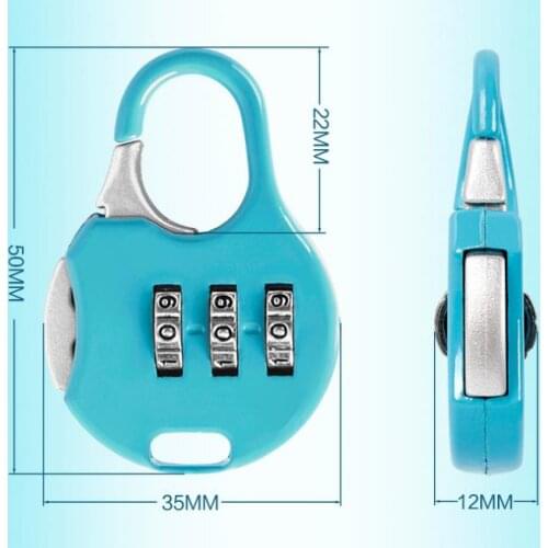 3 Dial Digit Combination Padlocks Lock Zinc Alloy Security Suitcase Luggage Backbag Coded Cupboard Cabinet Locker NEW