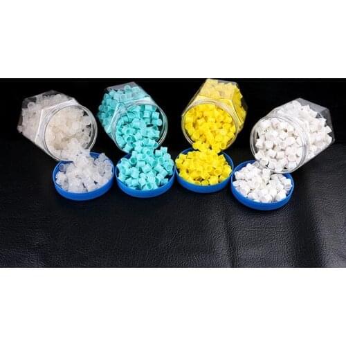 300Pcs/Bottle Plastic Small Silicone Tattoo Ink Cap New Designed Cup Base Ink Cups Tattoo Supplies For Permanent Makeup