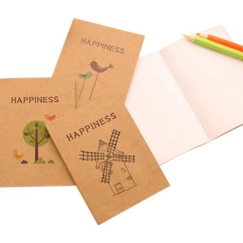 1pack/lot Concise classic Kraft paper cover Sketchbook retro notepad Students stationery