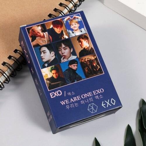 54Pcs/Set 2020 New South Korean Groups Kpop Exo LOMO Card New Album Photo Card Photocard HD Album Poster K-POP Fans Gift