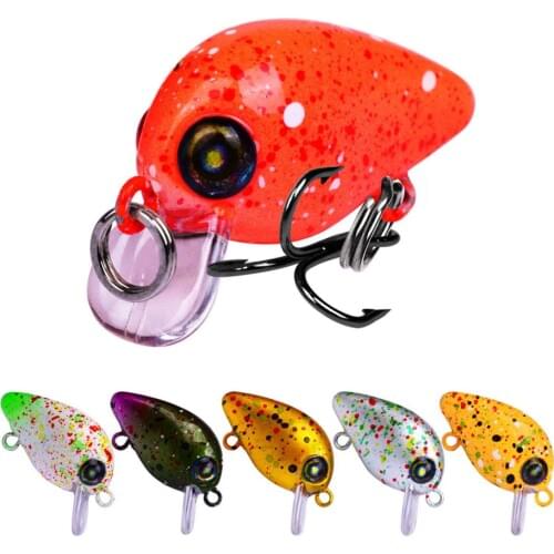 6PCS Fishing Small Crankbait Minnow Fish Bass lure hook baits 3cm/2.5g
