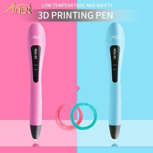 Anet 3D Pen Low Temperature 3D Drawing Printing Pen with LED Indicators 1.75mm PCL Filament Refills DIY Creative Gift 3d pen kid