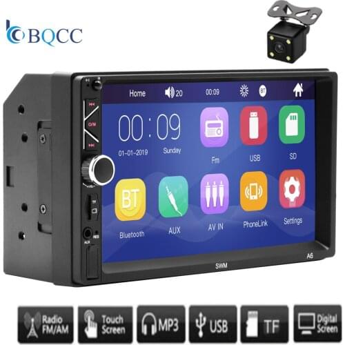 7" 2 DIN Car Stereo FM Radio MP5 Audio Player In-Dash AUX Bluetooth Touch Screen Autoradio