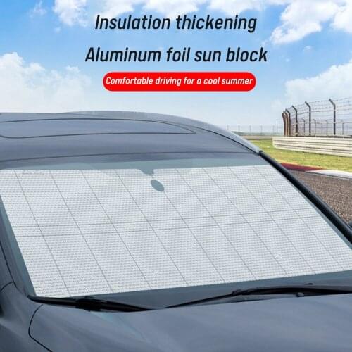 Car Foldable Aluminum Foil Sunshade Car Sunscreen Heat Shield Sunshade