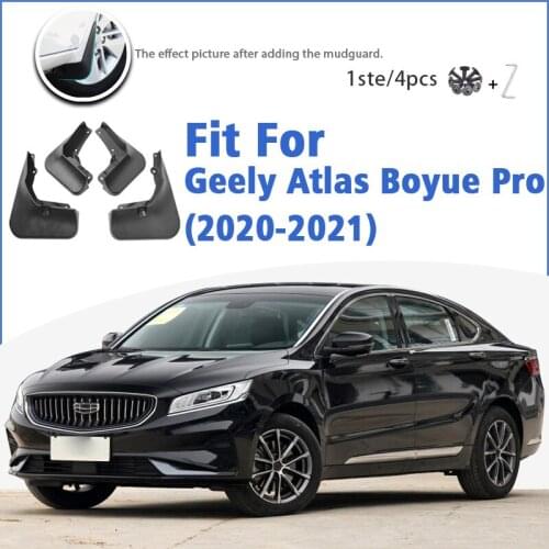 Mudguard For Geely Atlas Boyue Pro 2020-2021 Front Rear 4pcs Mudflaps Mudguards Car Accessories Auto Styline Splash Guard Fender