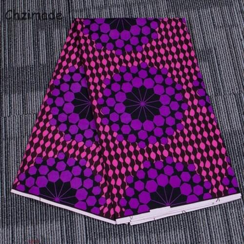 Chzimade 1Yard Ankara African Dots Printed Fabric For Women Dress Polyester Sewing Tissue Fabric Home Decoration