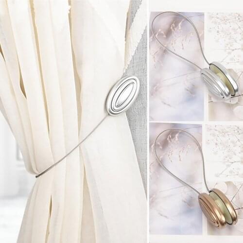 1Pc Hook Holder Home Decorations Magnetic Curtain Tie Rope Backs Holdbacks Buckle Clips Accessory Rods Accessories