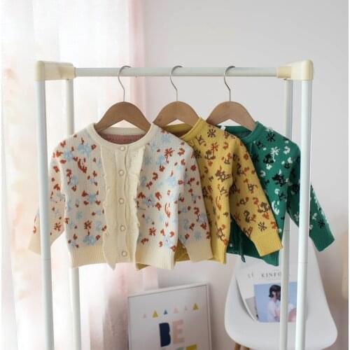 2021autumn Winter Baby Sweater Girls Cardigan