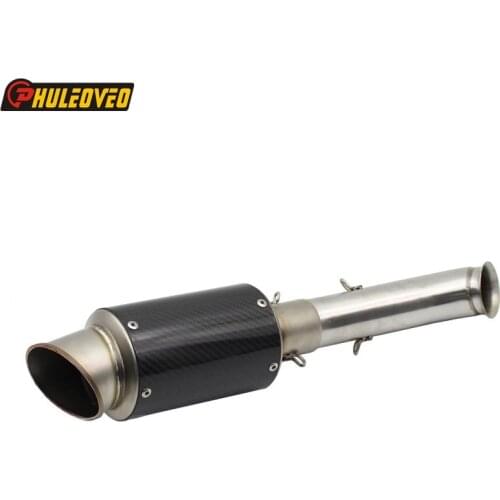 For KTM Duke 125 250 390 2017-2020 for KTM RC 125 390 2017-2020 Motorcycle Exhaust Muffler Link Pipe Mid Pipe Carbon Silencer