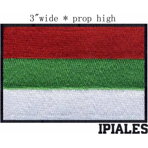 Ipiales, Colombia Flag 3.0" wide embroidery patch for anarchy/3d embroidery lace fabric/ropa moto
