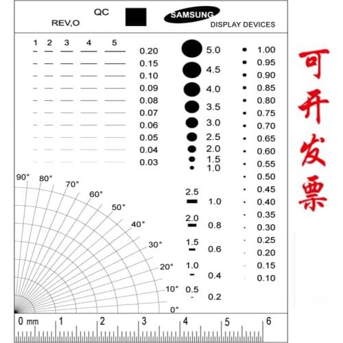 Stain Card Precision Point Line Gauge Film Ruler Comparison Card Stain Gauge Defect Point Gauge Inspection Control Card 47B