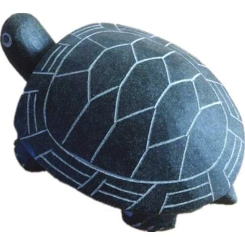 Hand-Carved Natural Stone Small Turtle Statue Home Garden Decor