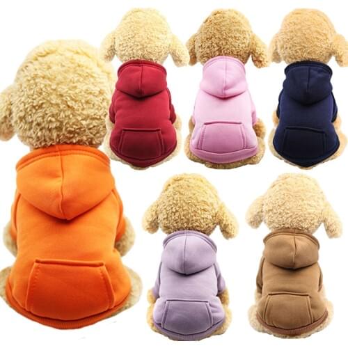 Fashion Dog Clothes Winter Clothing For Dog Coat Jacket Solid Pet Hoodie Clothes For Small Medium Dogs Pets Clothing Ropa Perro