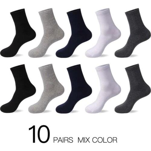 Mens Cotton Socks New Black Business Men Cotton Socks Breathable Spring Summer Winter For 2020 New 10 Pairs/Lot Mens Socks