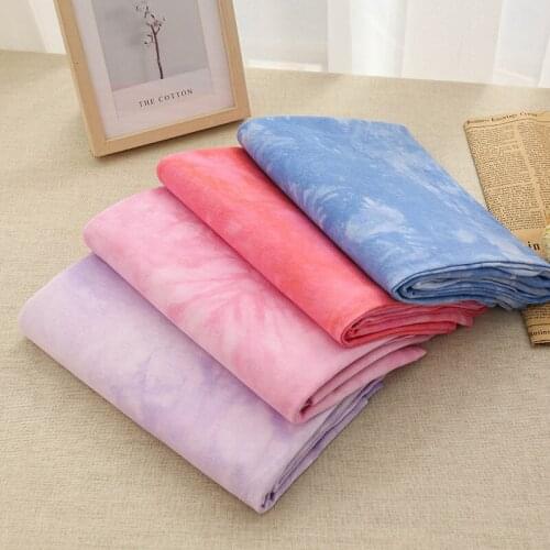 Tie-Dyed 100% Cotton Jersey 140G Single Side Plain Cloth Spring and Summer T-shirt Dress Sewing Fabric YHTJ0045