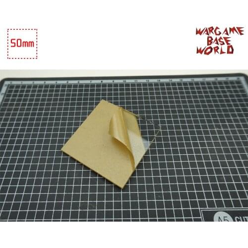 TRANSPARENT / CLEAR BASES for Miniatures - 50mm Square clear bases