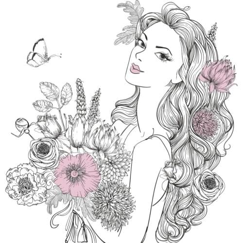 ZhuoAng Gorgeous Woman Clear Stamps For DIY Scrapbooking/Card Making/Album Decorative Silicone Stamp Crafts