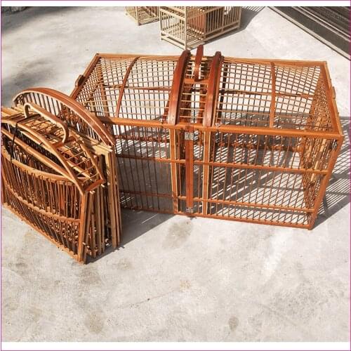 Handmade Thrush Folding CageTackling Removable Fighting Male Delicate Old Bamboo Fighting Bird Large Kaili Cage
