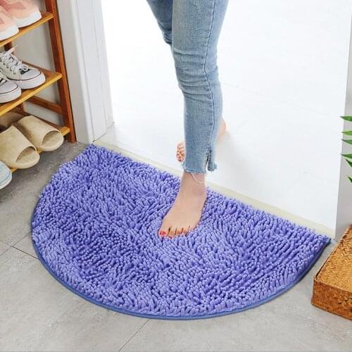 Tappeto morbido antiscivolo Non Slip Absorbent Bath Mat Bathroom Shower Rugs Semicircular Microfiber Carpet
