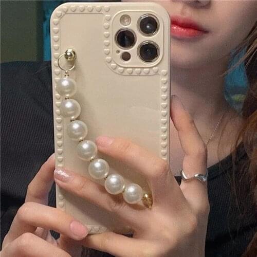 Telephon Charm Strap Diy Mobile Phone Shell Jewelry Pearl Key Chain Bijoux Bead Bracelet Telephone Lanyard Collares Jewelry