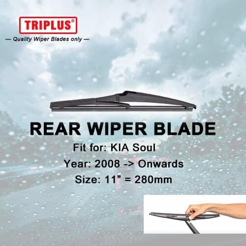 Rear Wiper Blade for KIA SOUL (2008-Onwards) 1pc 11",Car Rear Windscreen Wipers,Back Window Windshield Wiper Blades