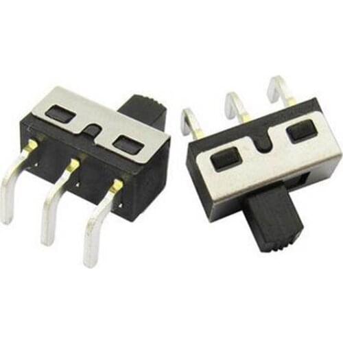 10pcs SS-12D06(1P2T) slide switch curve pin switch mounting switch 2 pins 2mm hanle toggle switch