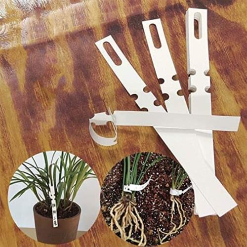 100 Pcs White Plastic Plant Tree Tags Nursery Garden Lables 2x20cm Wrap Around Hanging Tags Nursery Garden Stakes Large P82D