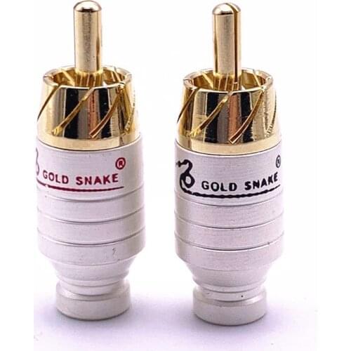 2pcs 5MM Audio Plug Home Movie Sound RCA Snake King Lotus Plug Signal Plug