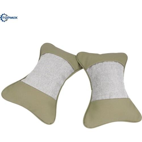 2Pcs Universal Car Seat Head Neck Pillow Rest Safety Cushion Support Pillow Headrest Pad Auto Neck Protection Beige/Brown/Gray