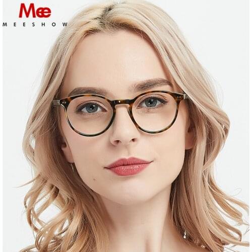 Acetate eyeglasses womens glasses frame Vintage Round glasses Myopia Prescription glasses man Retro Eye Glasses Eyewear 1809