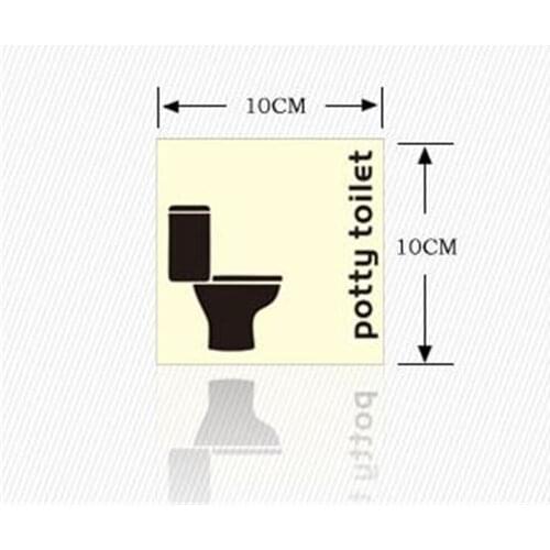Acrylic Toilet Plate Wc Sign Wash Roon Door Signage Sticky Wall Mounted Indicator Signboard Potty Squatting Icon Wall Sticky