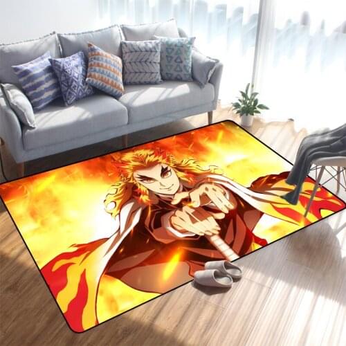 Anime Demon Slayer Kimetsu no Yaiba Door mat Rug Carpet Floor Kamado Tanjirou Bedroom Doormat Non-slip Mat Cartoon Gift