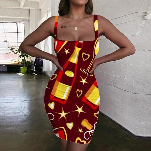 Giyu Brand Beer Dresses Women Love Halter Sleeveless Party Vestido Sexy Harajuku Ladies Dresses Womens Clothing Club Beach Boho