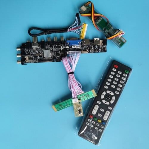 Kit For QD17TL02 Rev: 06 Controller board DVB-C DVB-T 1440X900 30pin Digital HDMI Panel 1 CCFL LCD TV VGA USB AV 17" remote