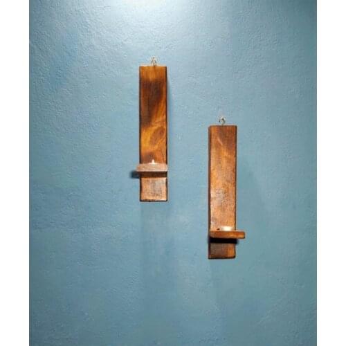Twıns Wood Dual Decorative Wood Wall Mumluğu candle and candlestick свеча и подсвечник vela y candelero