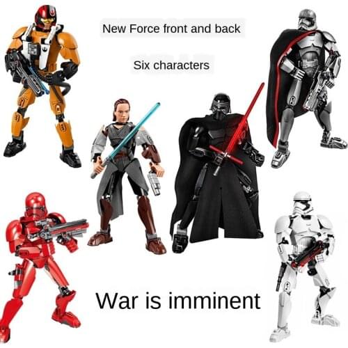 Hasbro Star War Buildable Action Figure Building Block Brick Toy Kylo Ren Chewbacca Darth Vader Rey Jango Fett Stormtrooper