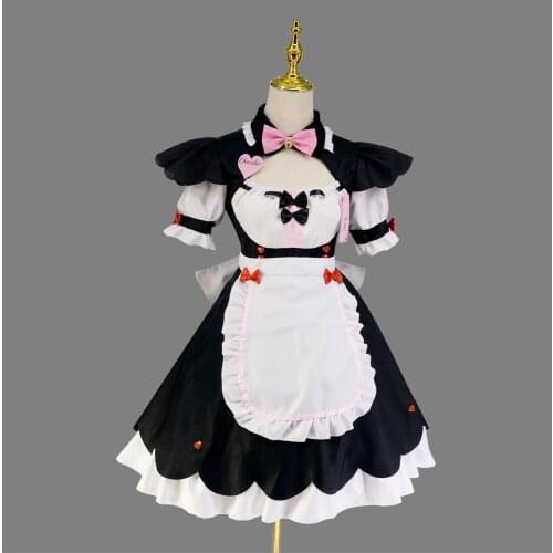 Cosplay Chocolate Maid Costume Maid Uniform Cosplay Cat Girl Costume Women Lolita Dress