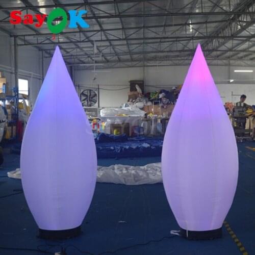 Colorful Inflatable Cone Light Water Droplets with 13 Colors for Advertising, Parties, Wedding and Exhibition Decoration