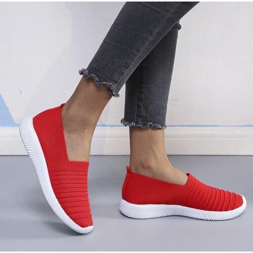 TELOTUNY Sneakers Fashion Women Mesh Casual Slip-On Sport Shoes Running Breathable Walking Mesh Flat Sneakers Feminino Shoes